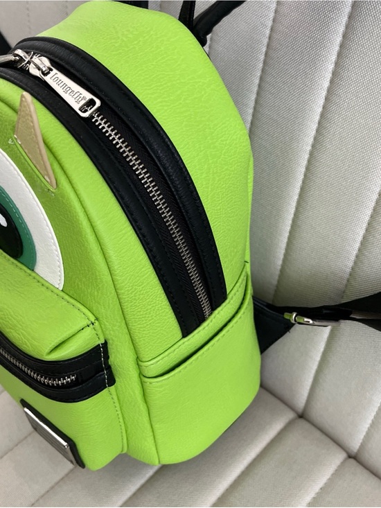 Loungefly Mike Wazowski Mini Backpack - Lime Green with Tan Horns main image 9